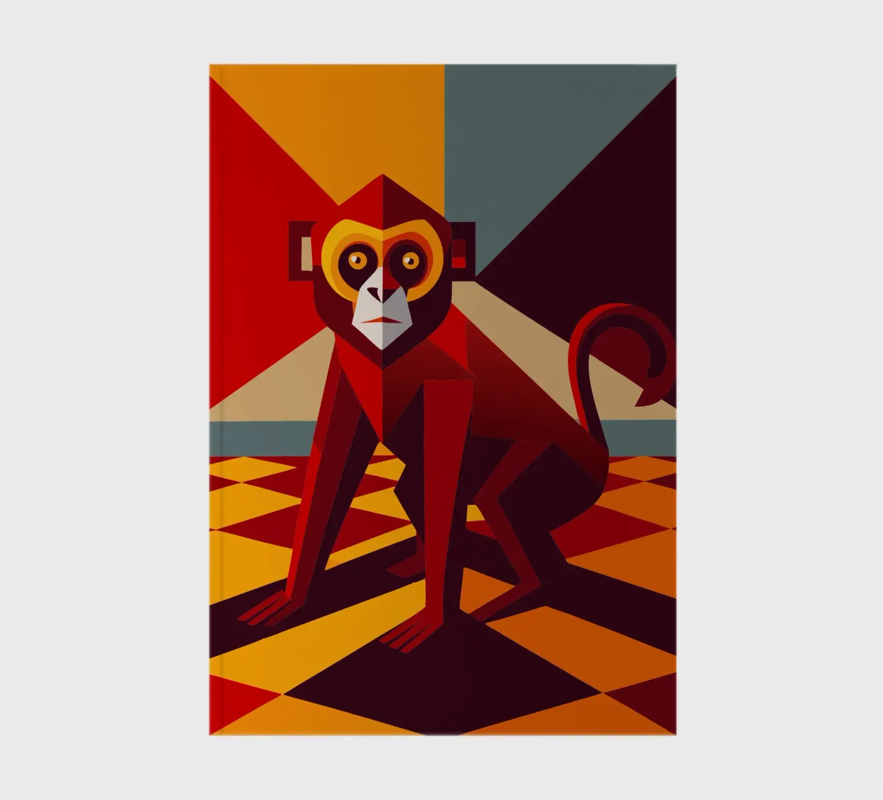 monkey vector art drawing notebook by alghonee