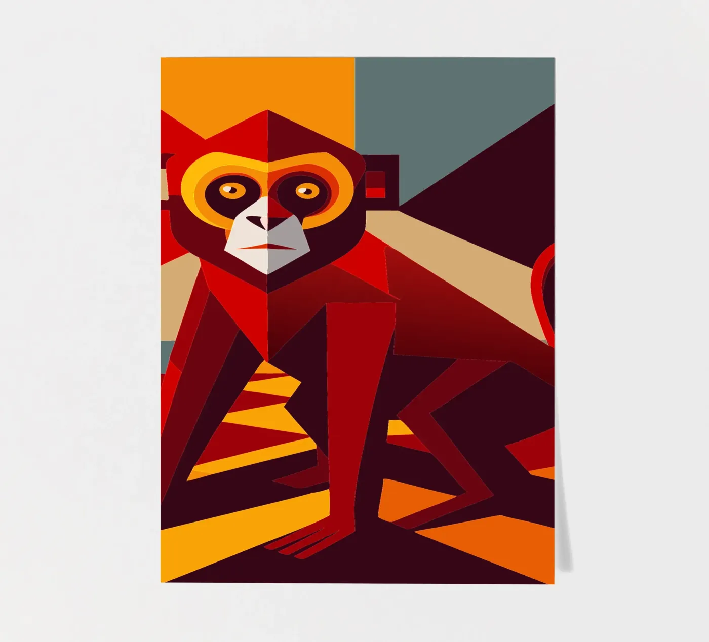 monkey vector art drawing sticker sheet by alghonee