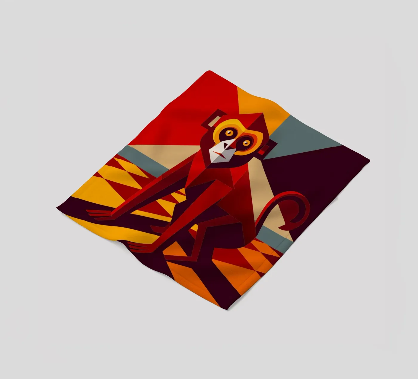 monkey vector art drawing Fleecedecke von alghonee