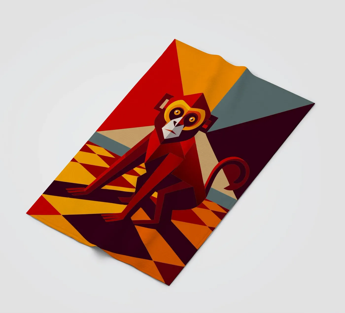 monkey vector art drawing Fleecedecke von alghonee