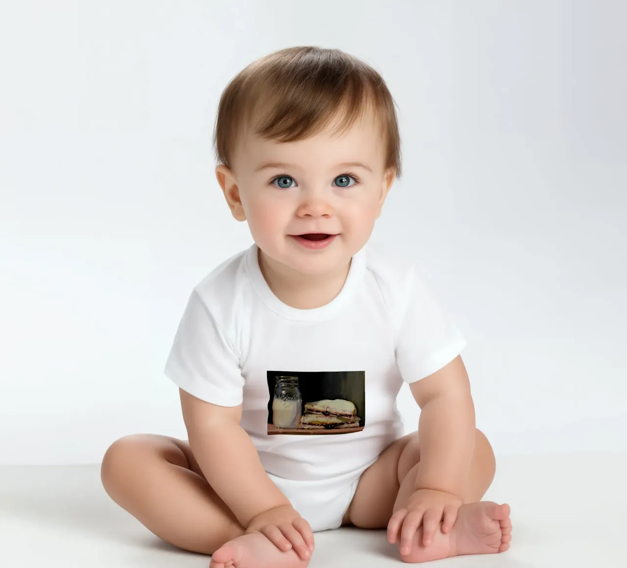 Pbj & Jar Of Milk body neonato maniche corte da Noah Verrier
