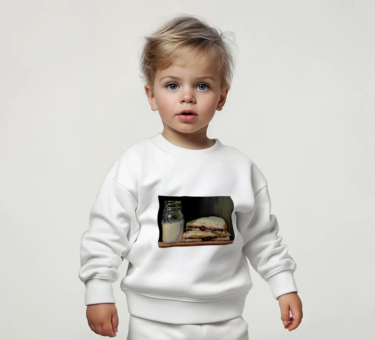 Pbj & Jar Of Milk felpa neonato da Noah Verrier