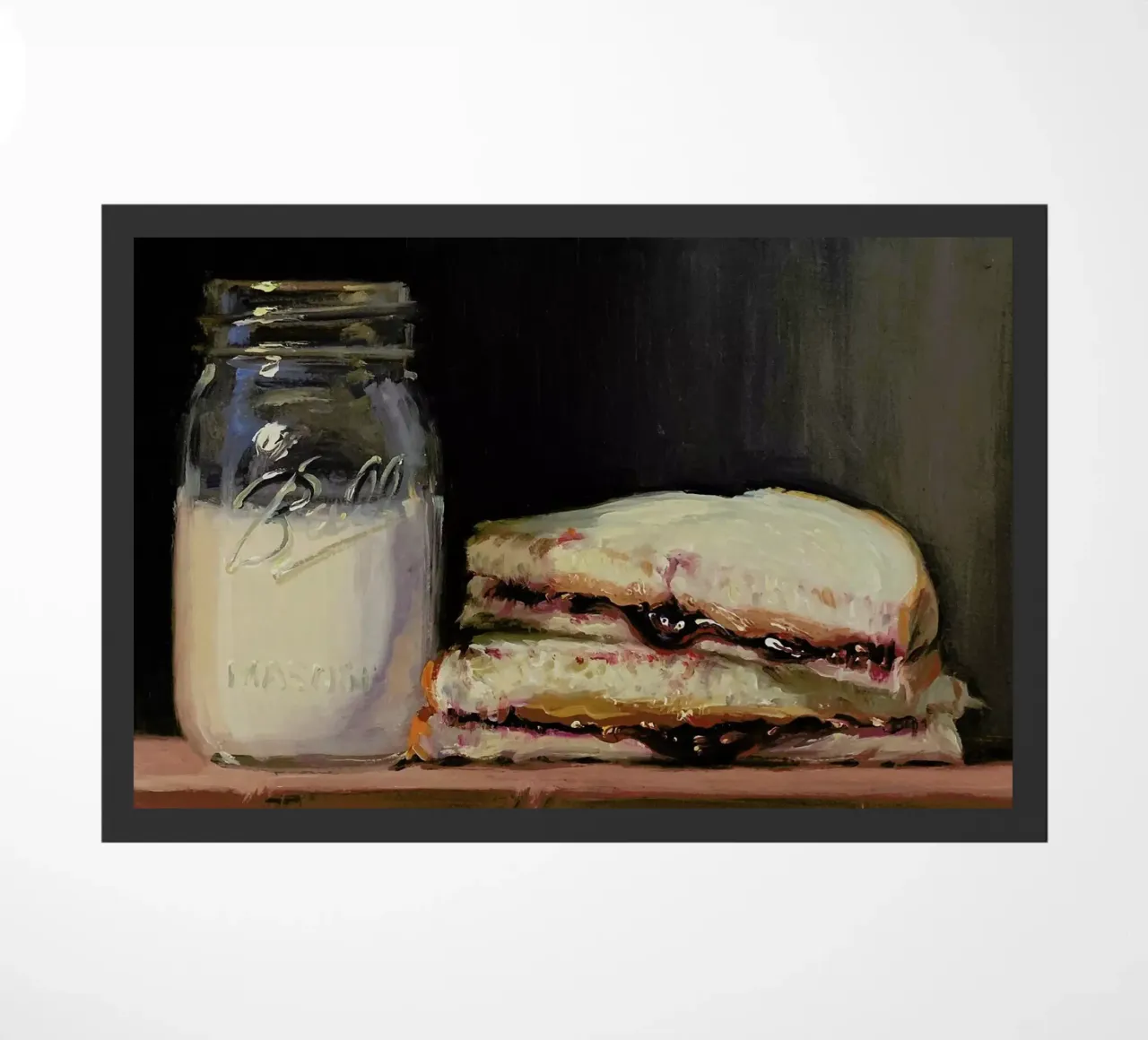 Pbj & Jar Of Milk doormat by Noah Verrier