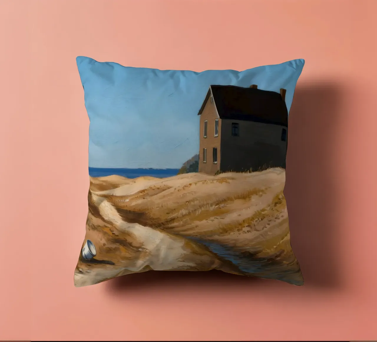 Sentiero verso il mare cuscino da Silk Palette