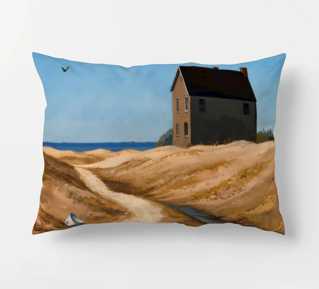 Sentiero verso il mare cuscino da Silk Palette
