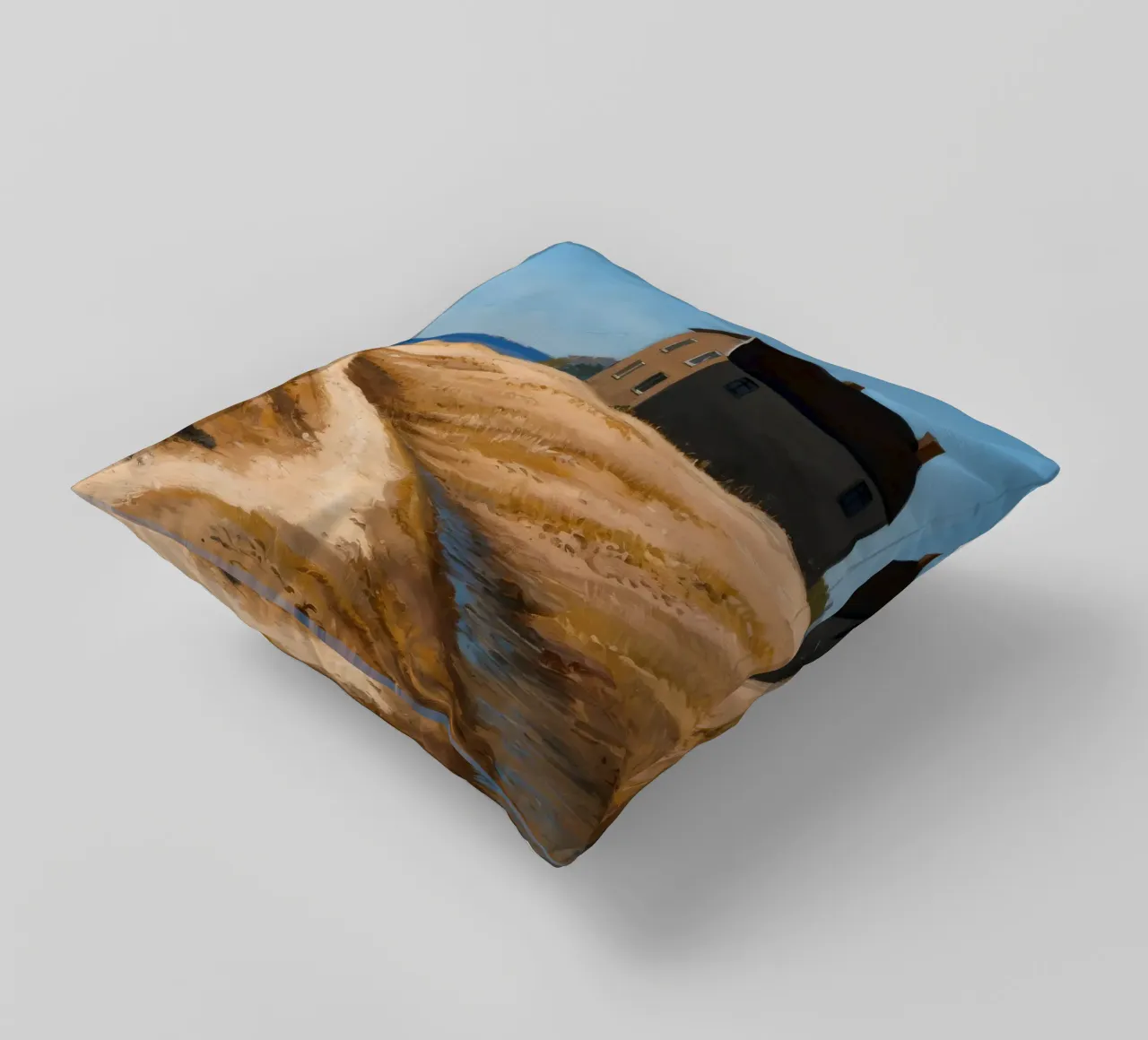 Sentiero verso il mare cuscino da Silk Palette