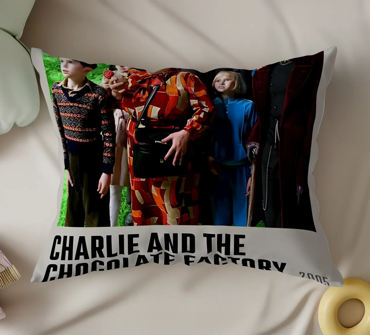 CHARLIE AND THE CHOCOLATE FACTORY 2005 cuscino da MVFminimalist