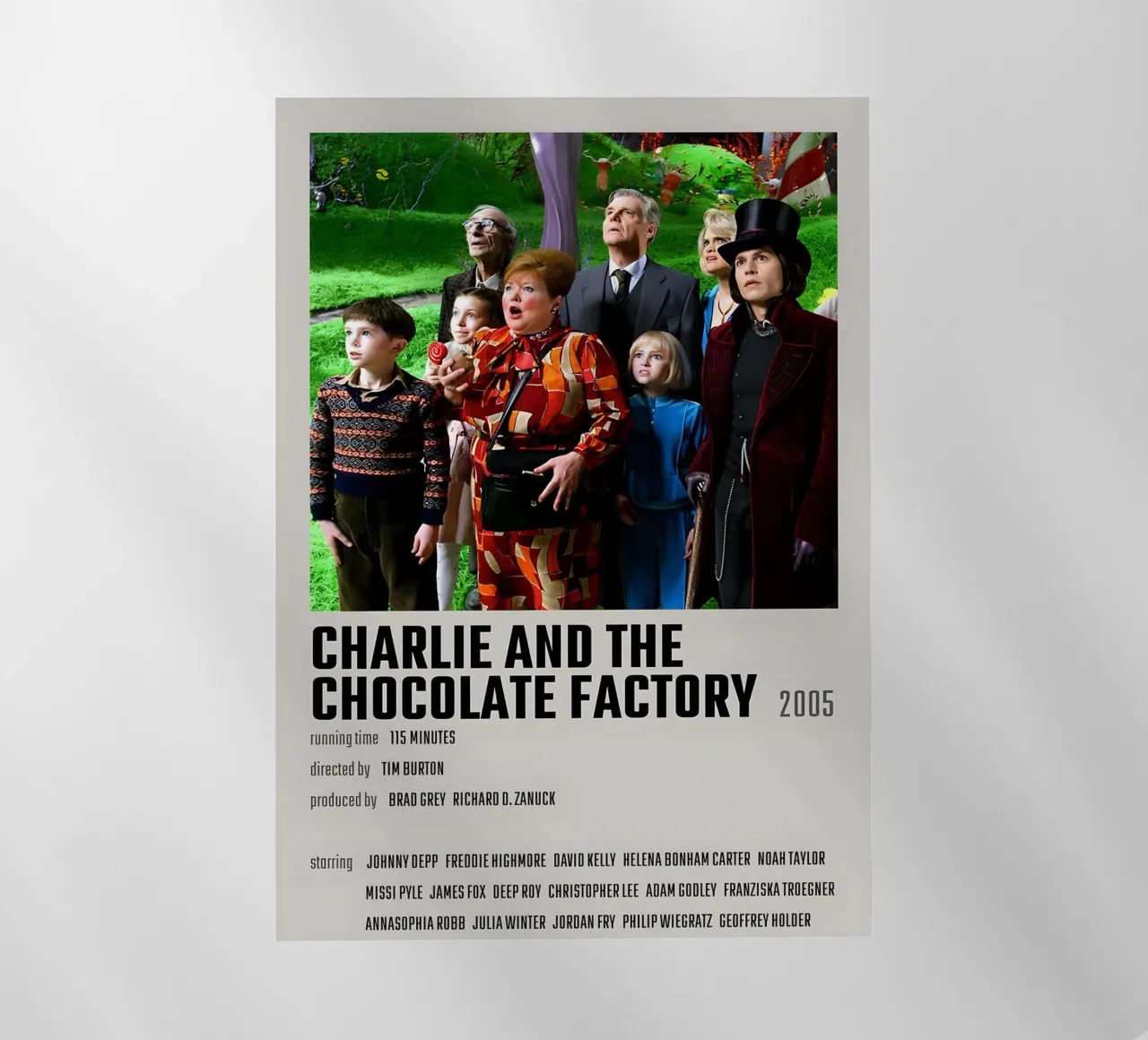 CHARLIE AND THE CHOCOLATE FACTORY 2005 pellicola backlit da MVFminimalist