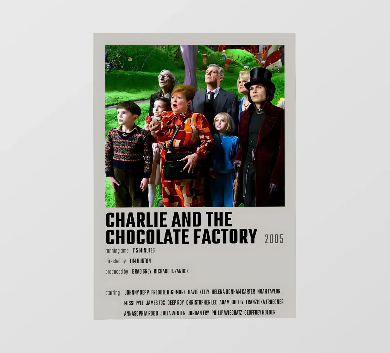 CHARLIE AND THE CHOCOLATE FACTORY 2005 pellicola backlit da MVFminimalist