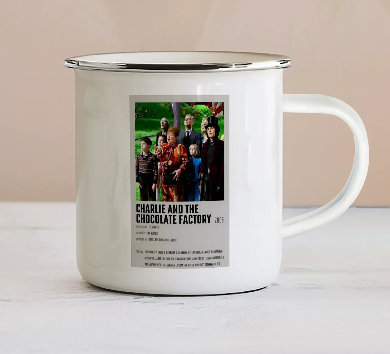 CHARLIE AND THE CHOCOLATE FACTORY 2005 tazza in smalto da MVFminimalist