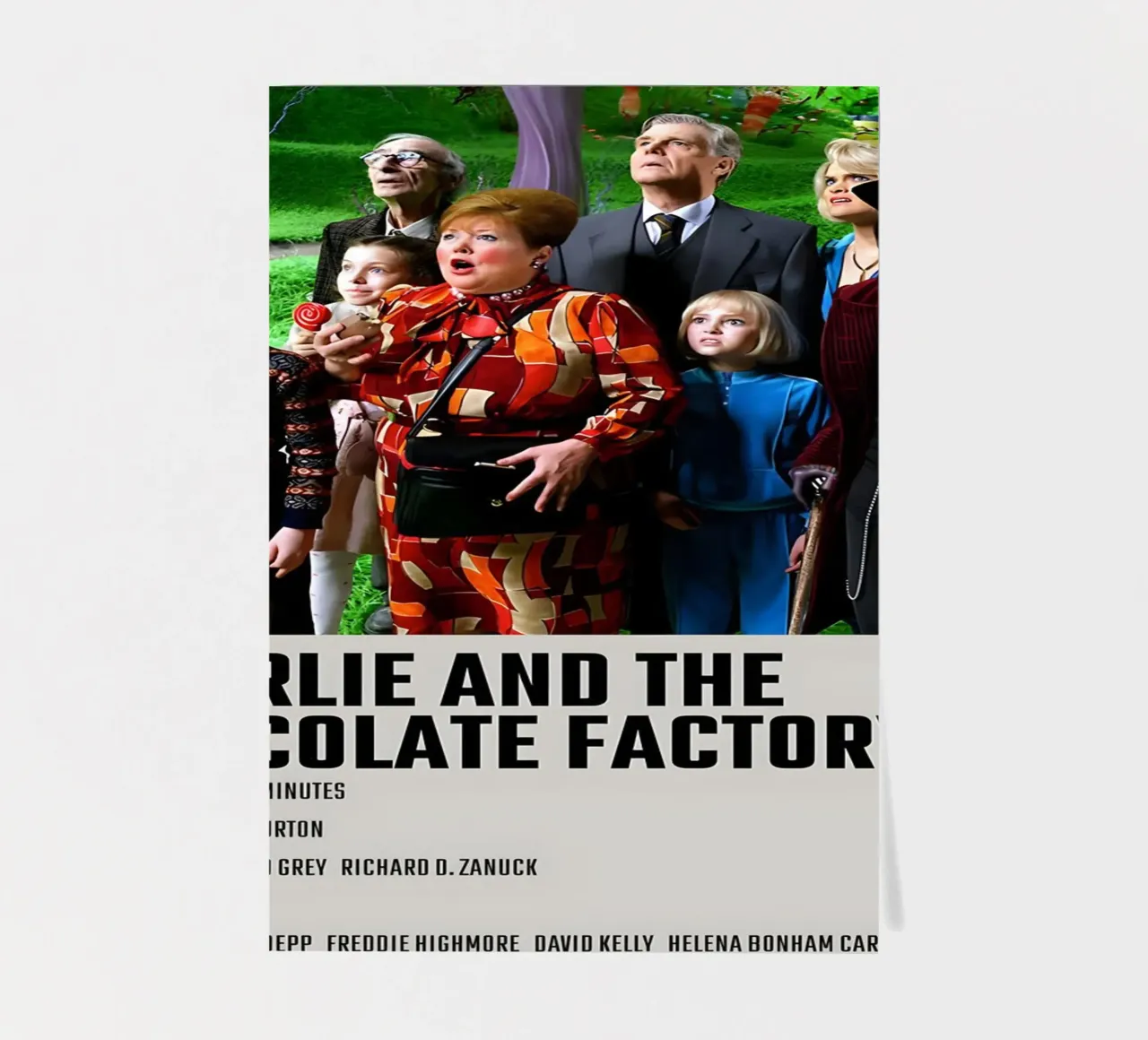 CHARLIE AND THE CHOCOLATE FACTORY 2005 foglio adesivo da MVFminimalist