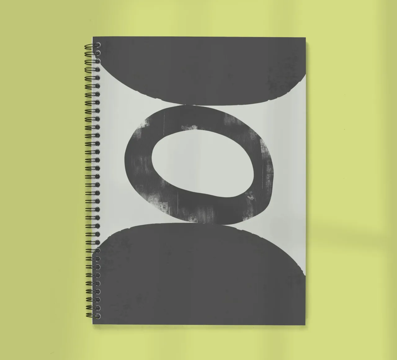 Monochrome shape harmony spiral notebook by Little Dean