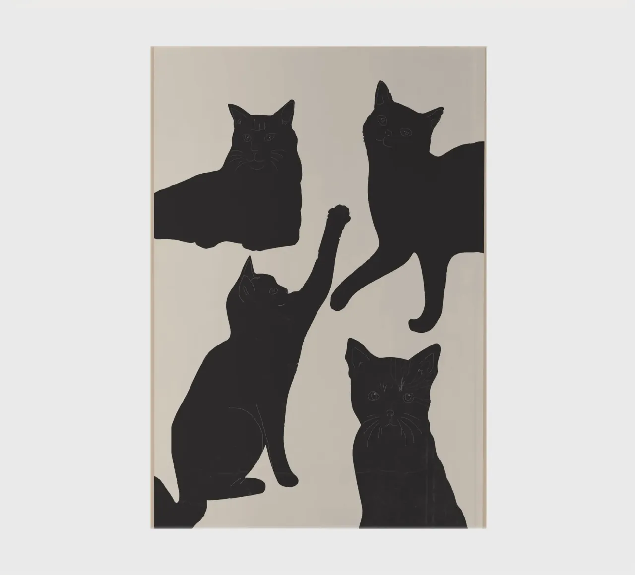 The Abstract Black Cats notebook by Nadjaa