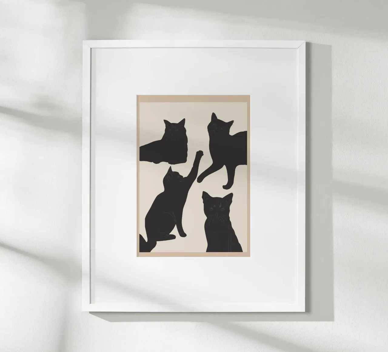The Abstract Black Cats carta hahnemühle da Nadjaa