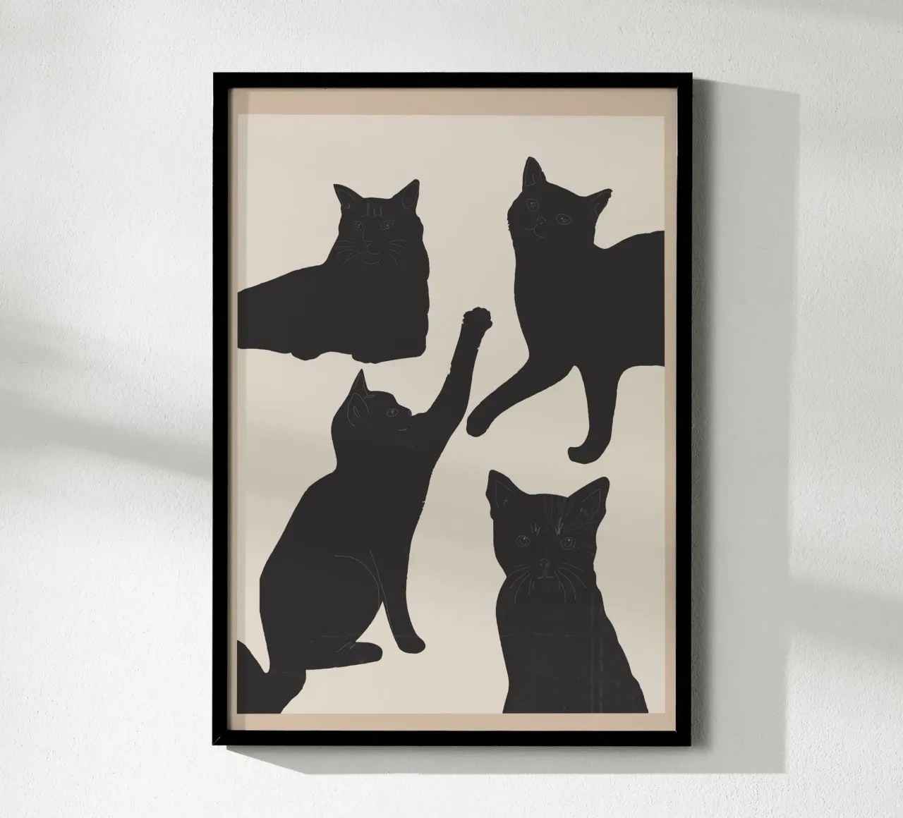 The Abstract Black Cats carta hahnemühle da Nadjaa