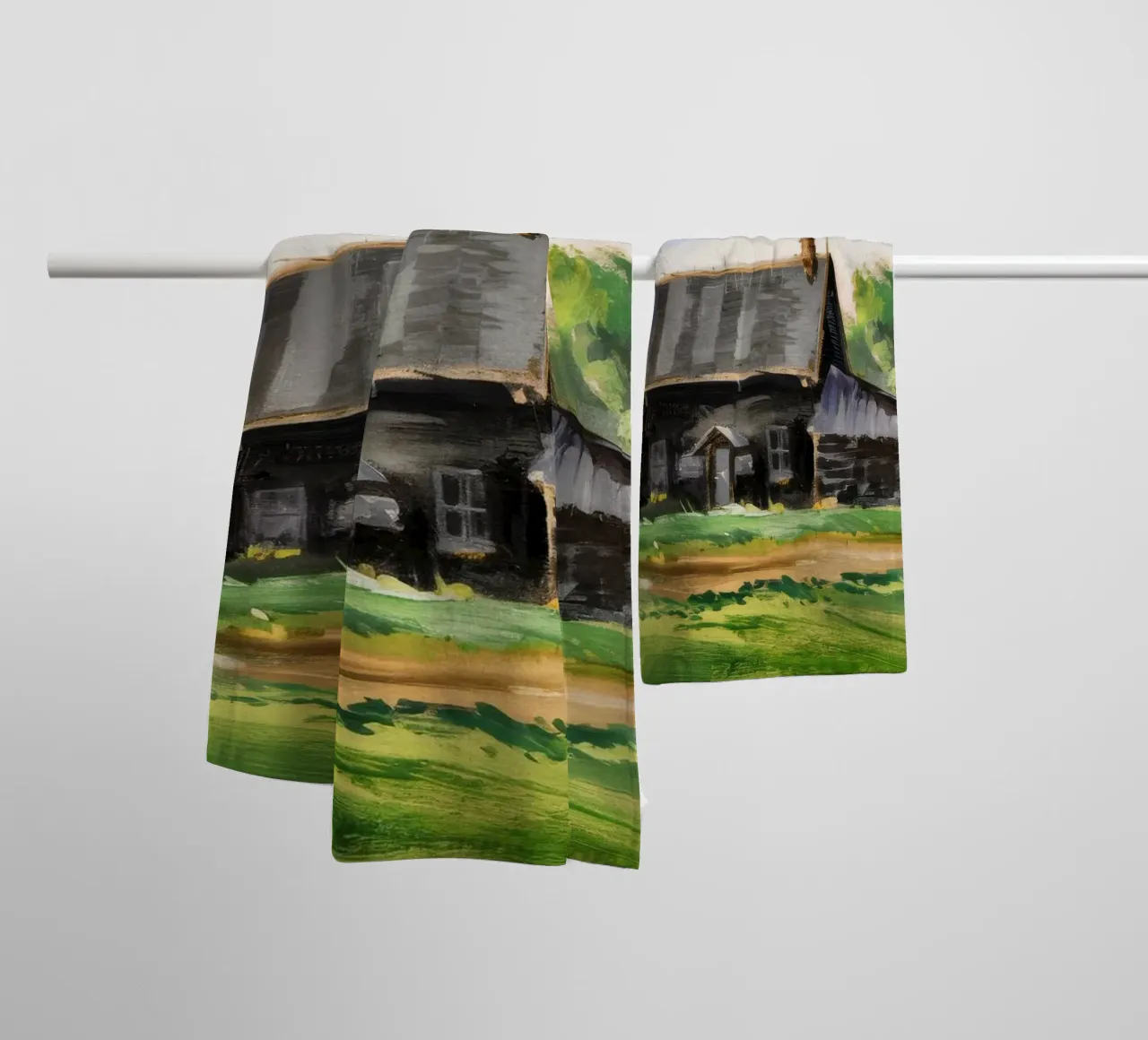 Cascina abbandonata asciugamano da bagno da Silk Palette