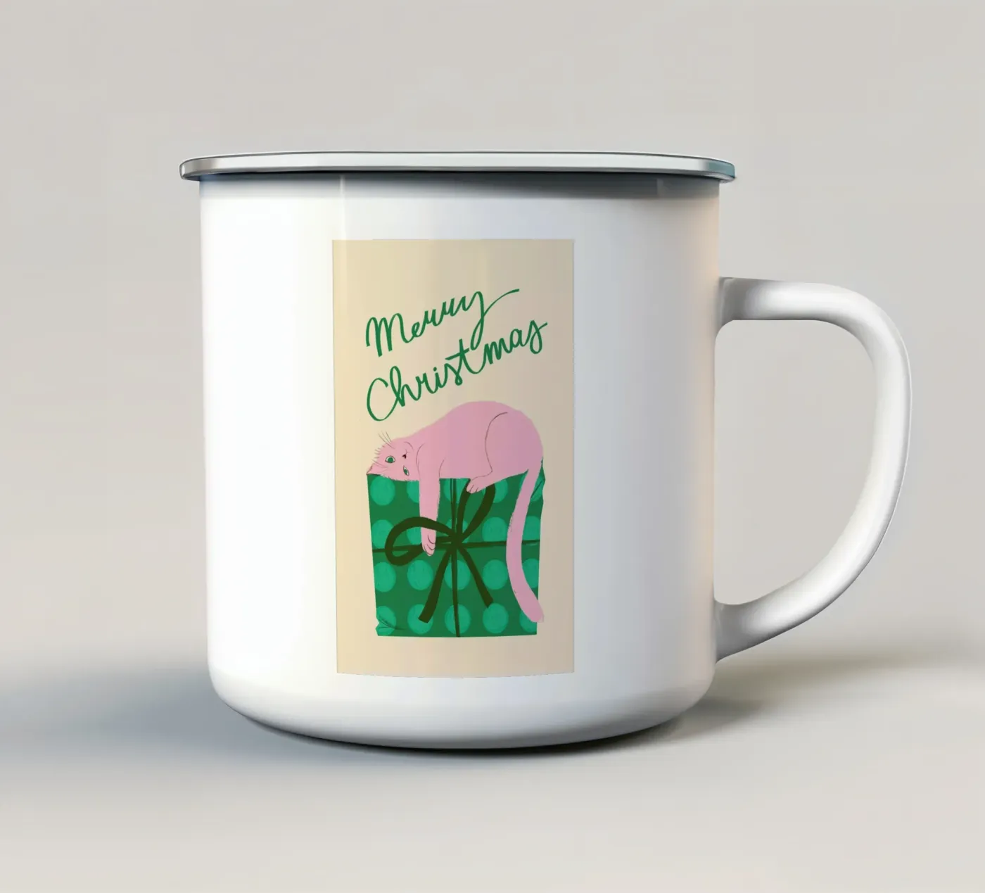 Comfy Present enamel mug by Studio One