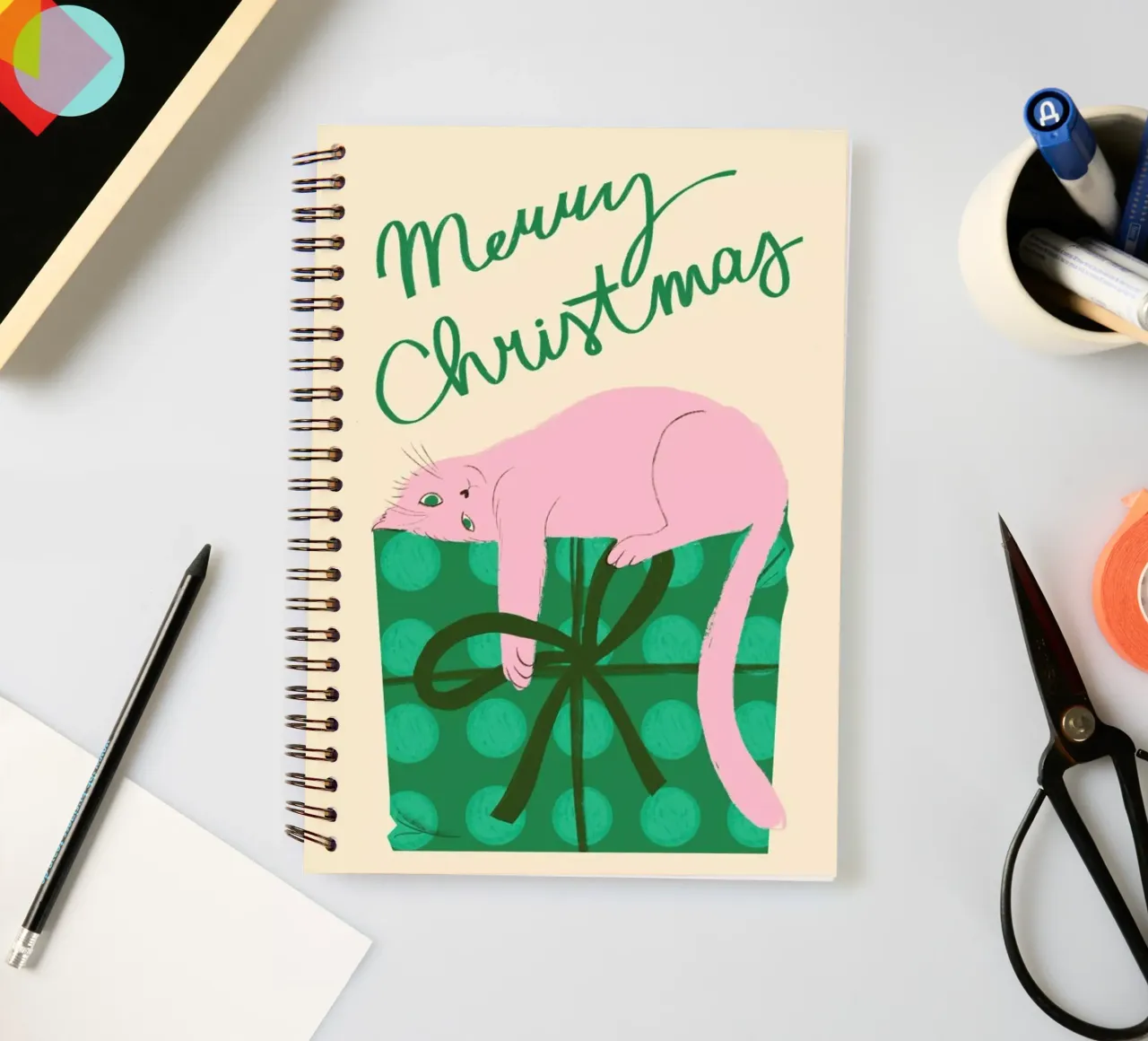 Comfy Present spiral notebook by Studio One