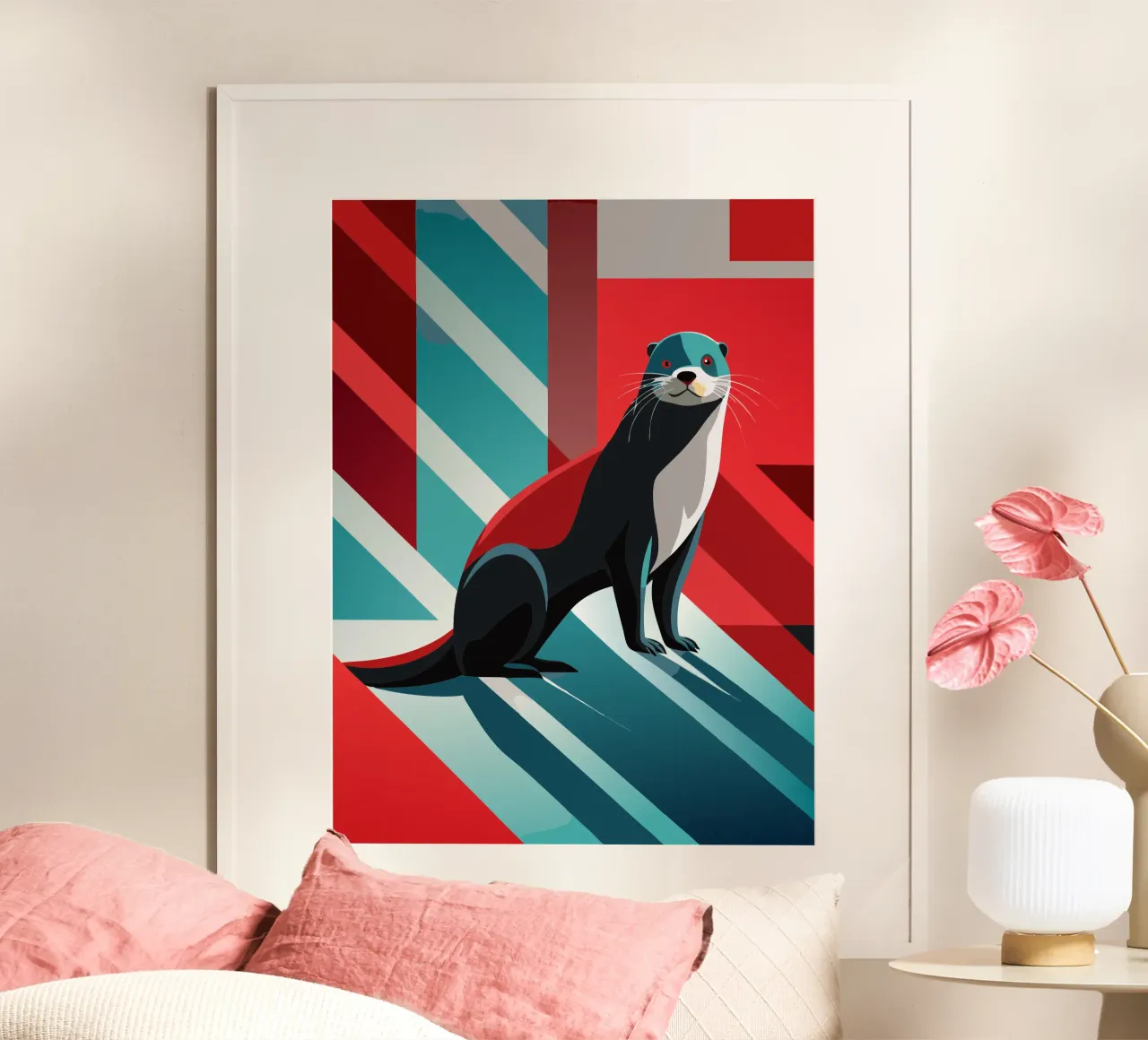 otter vector kunst tekening poster van alghonee