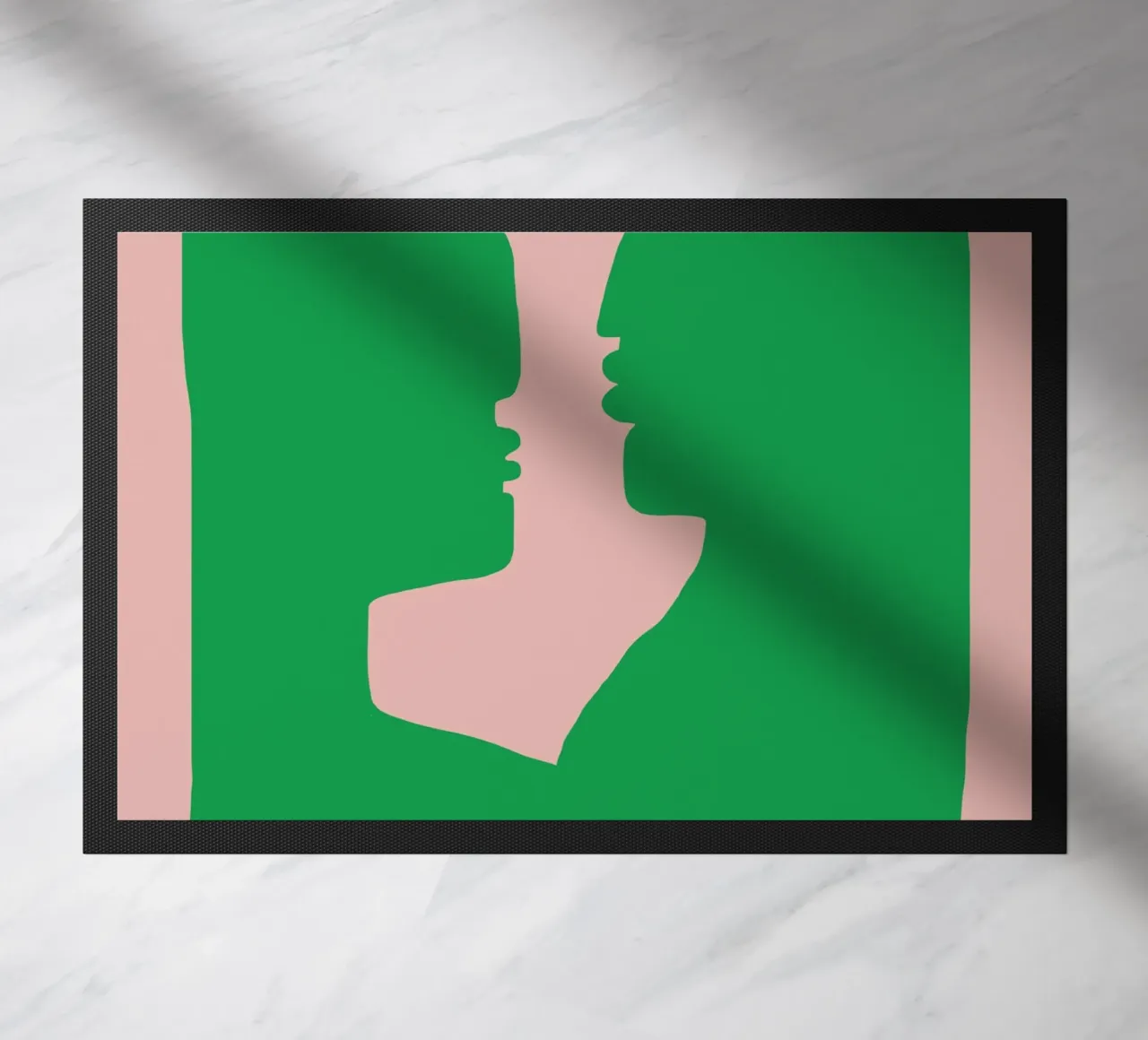 Dancing portrait doormat by Little Dean