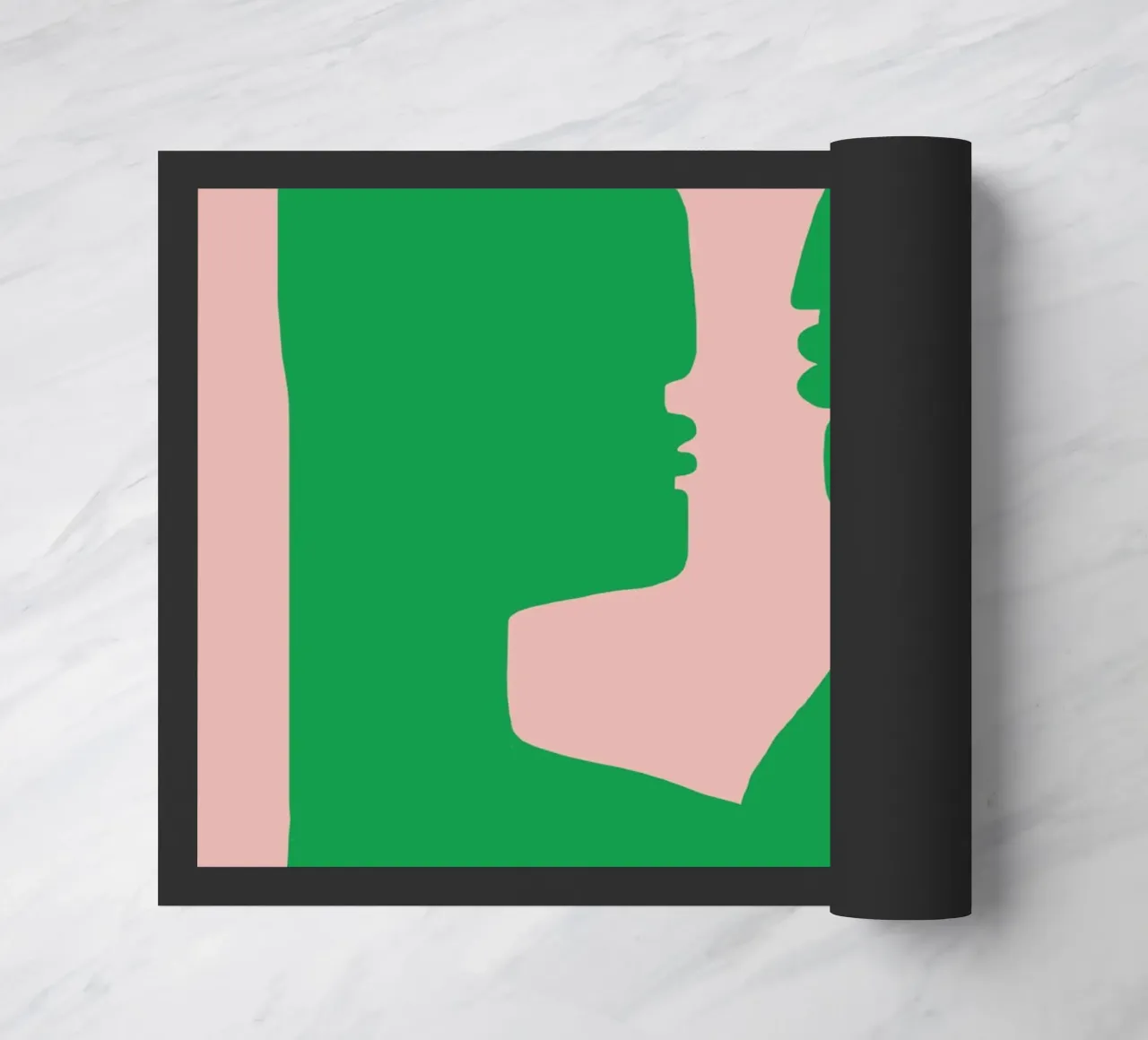 Dancing portrait doormat by Little Dean