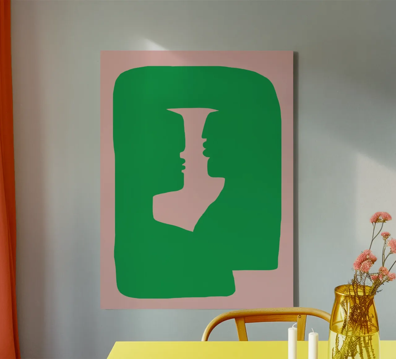 Tanzendes Porträt Leinwand mit Schattenfugenrahmen von Little Dean