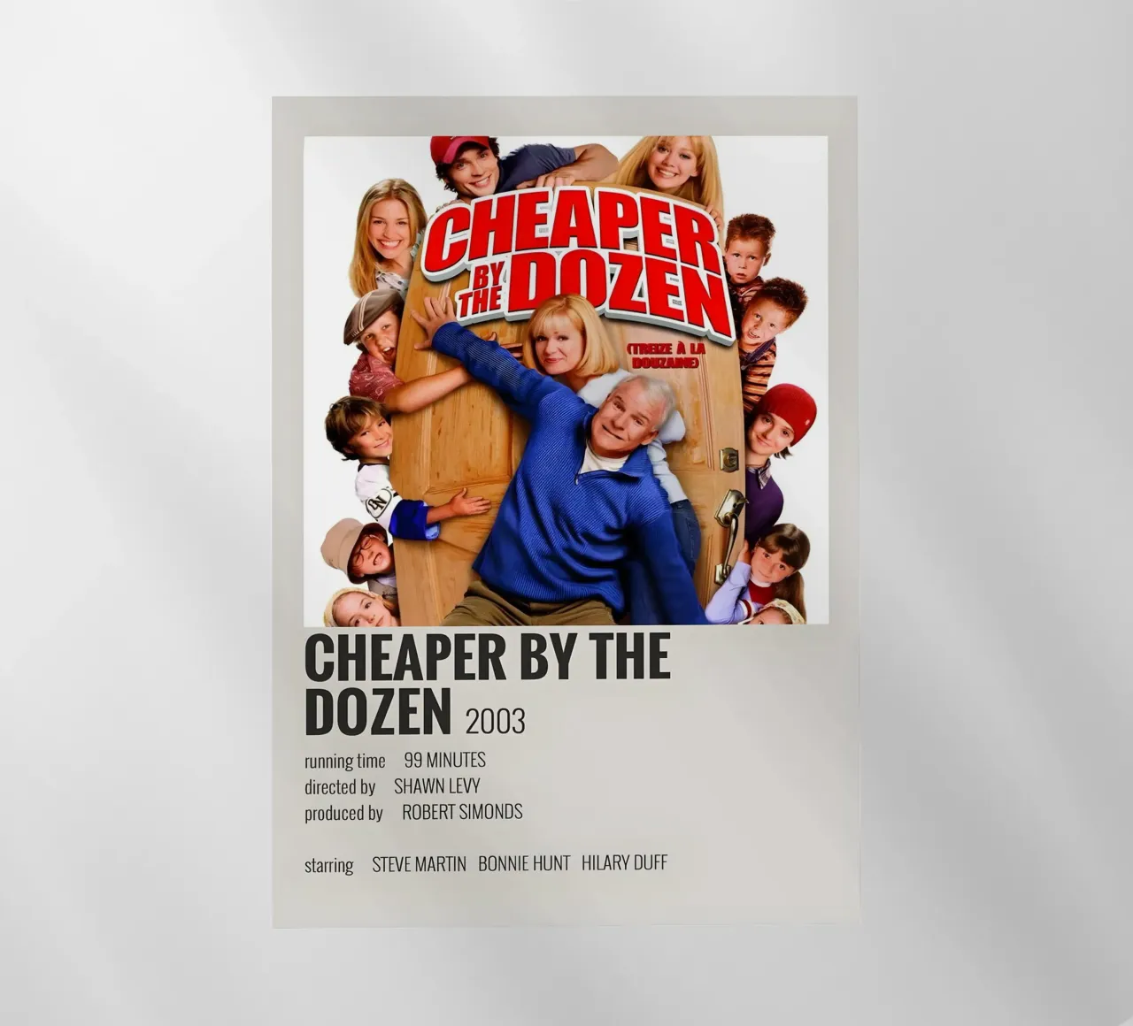 CHEAPER BY THE DOZEN 2003 pellicola backlit da MVFminimalist