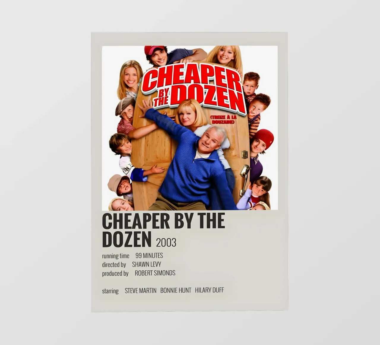 CHEAPER BY THE DOZEN 2003 telo in pvc da MVFminimalist