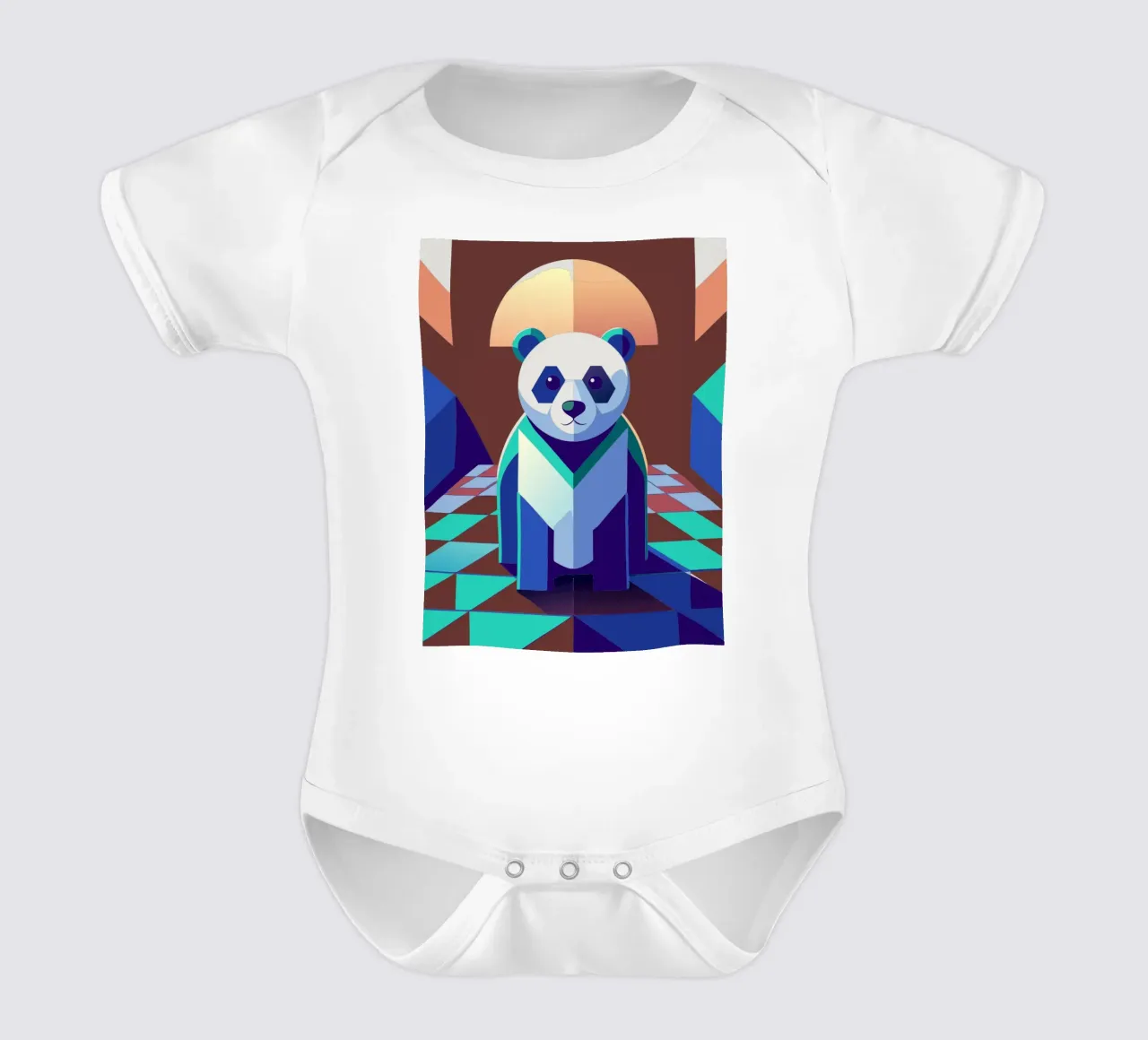 panda vektor kunst zeichnung Kurzarm Babybody von alghonee
