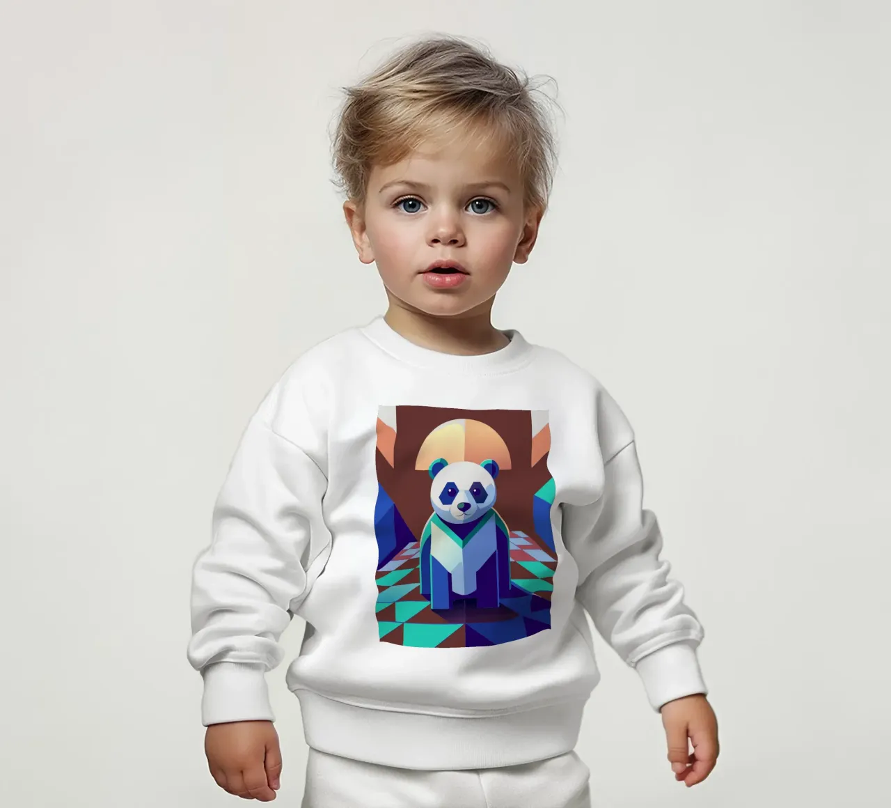 panda dibujo vectorial sudadera de bebé de alghonee