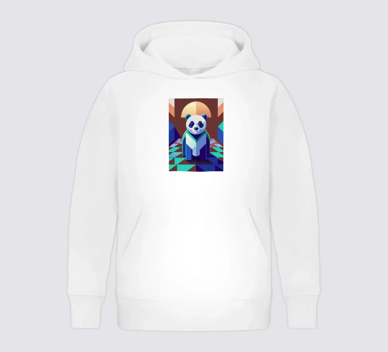 disegno vettoriale del panda felpa bambino con cappuccio da alghonee