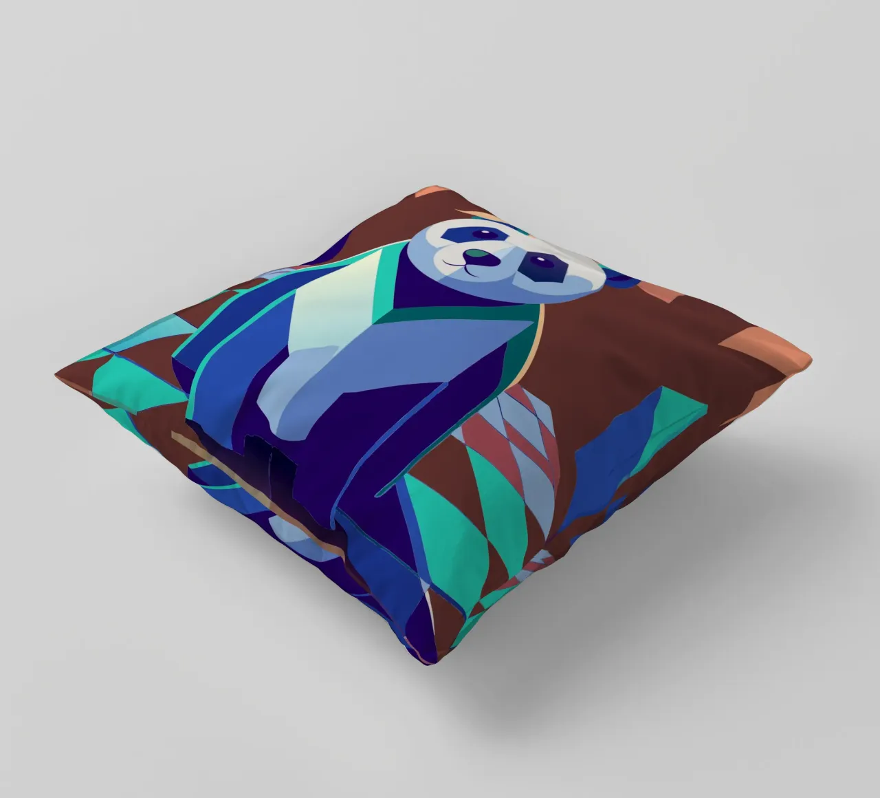 panda vector art drawing decorative cushion by alghonee