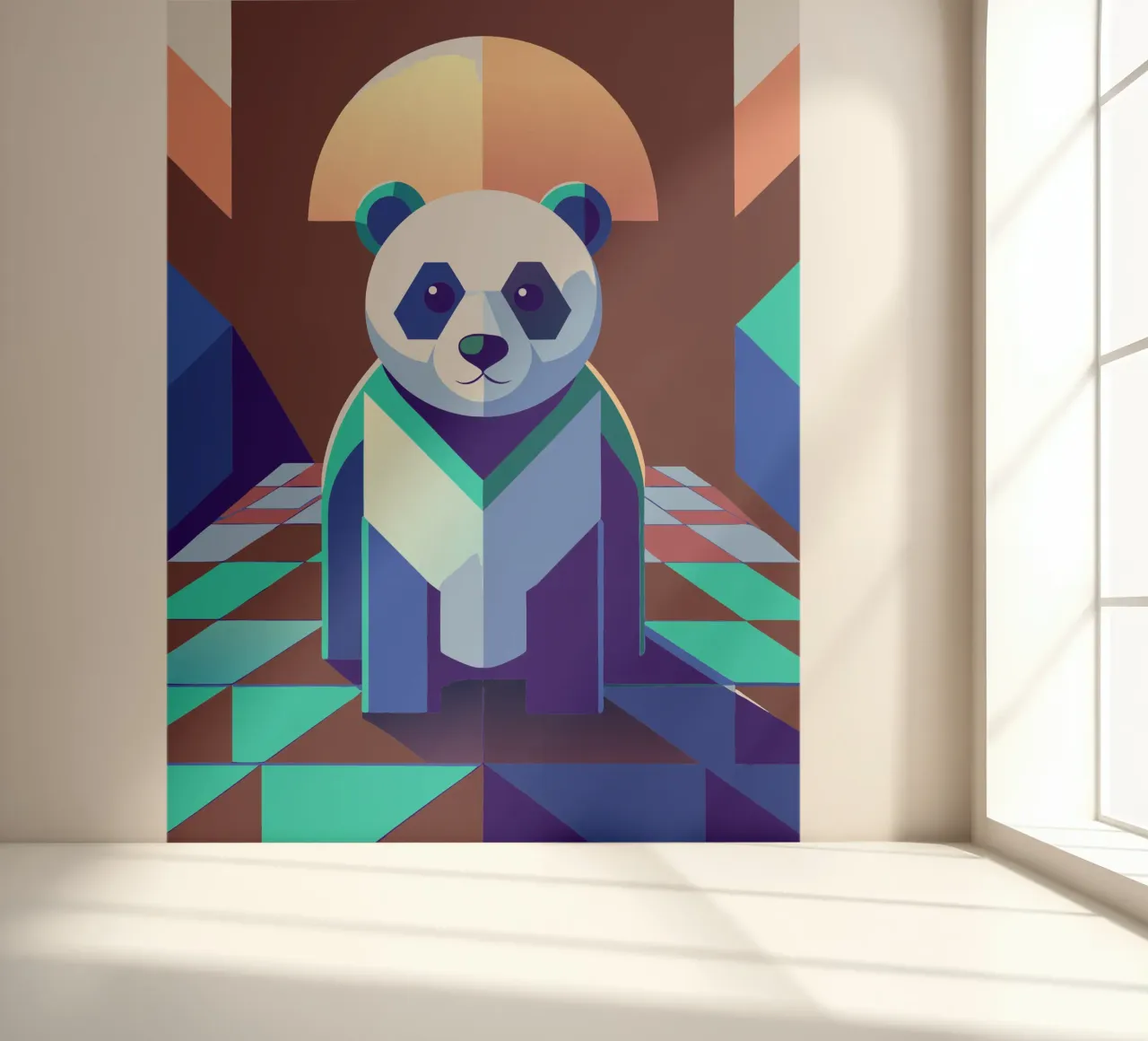 panda vektor kunst zeichnung Fototapete von alghonee