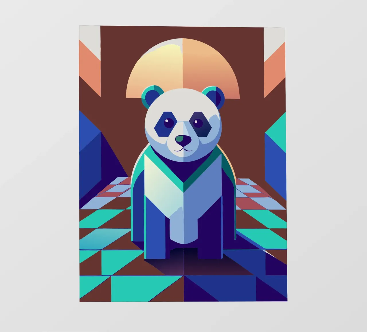 panda vektor kunst zeichnung Fototapete von alghonee