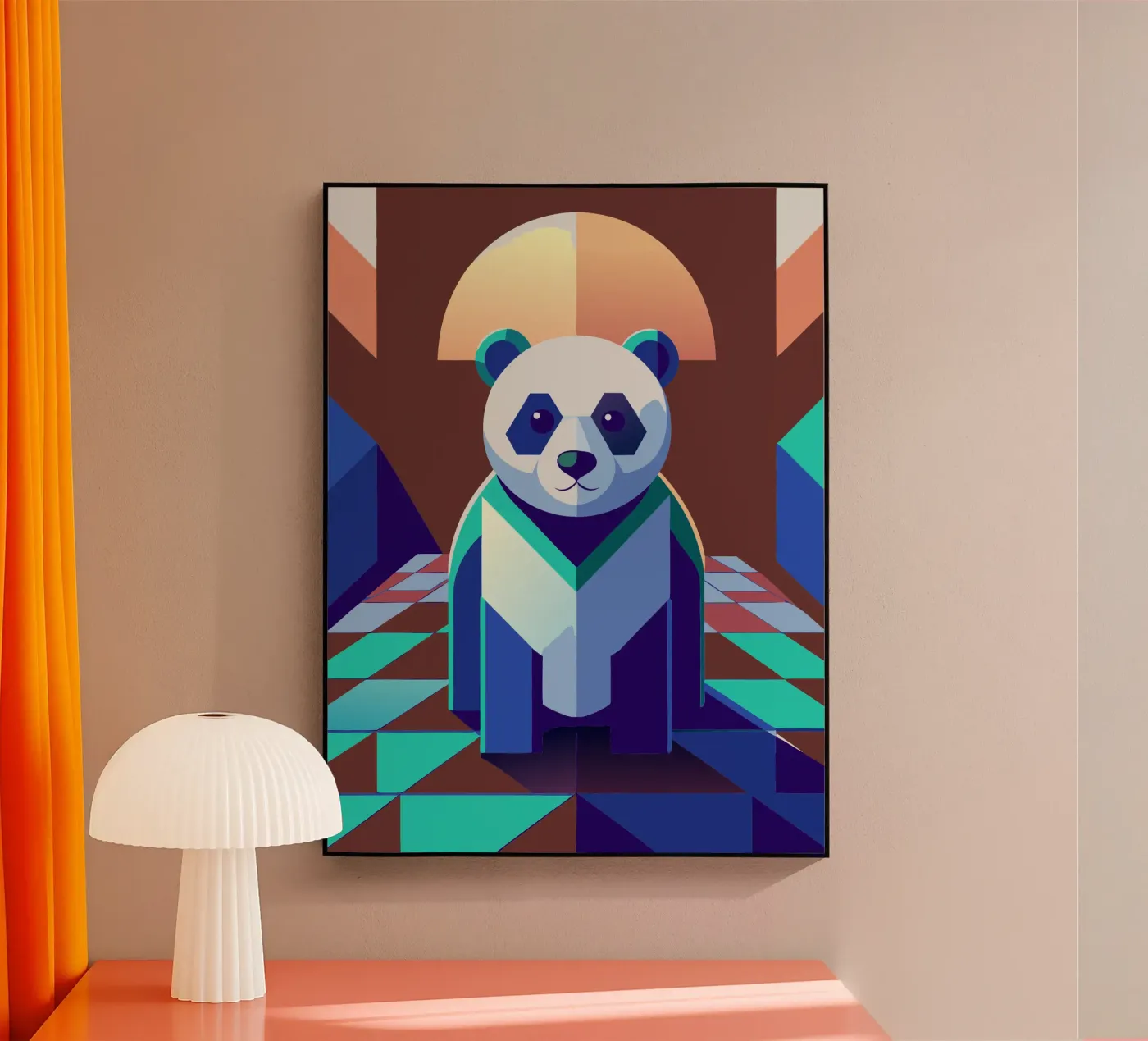 panda dessin vectoriel plexiglas de alghonee