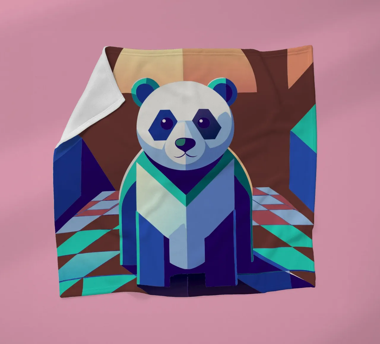 panda vector kunst tekening fleecedeken van alghonee