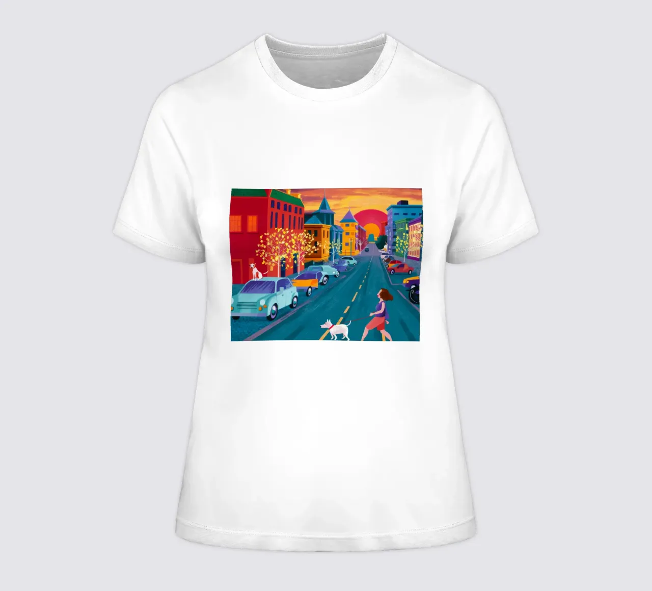 Autunno in città t-shirt da donna da Silk Palette
