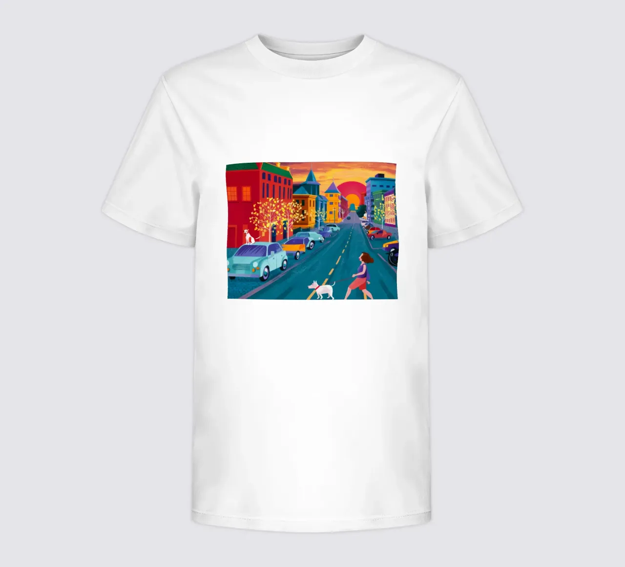Autunno in città t-shirt bambini da Silk Palette
