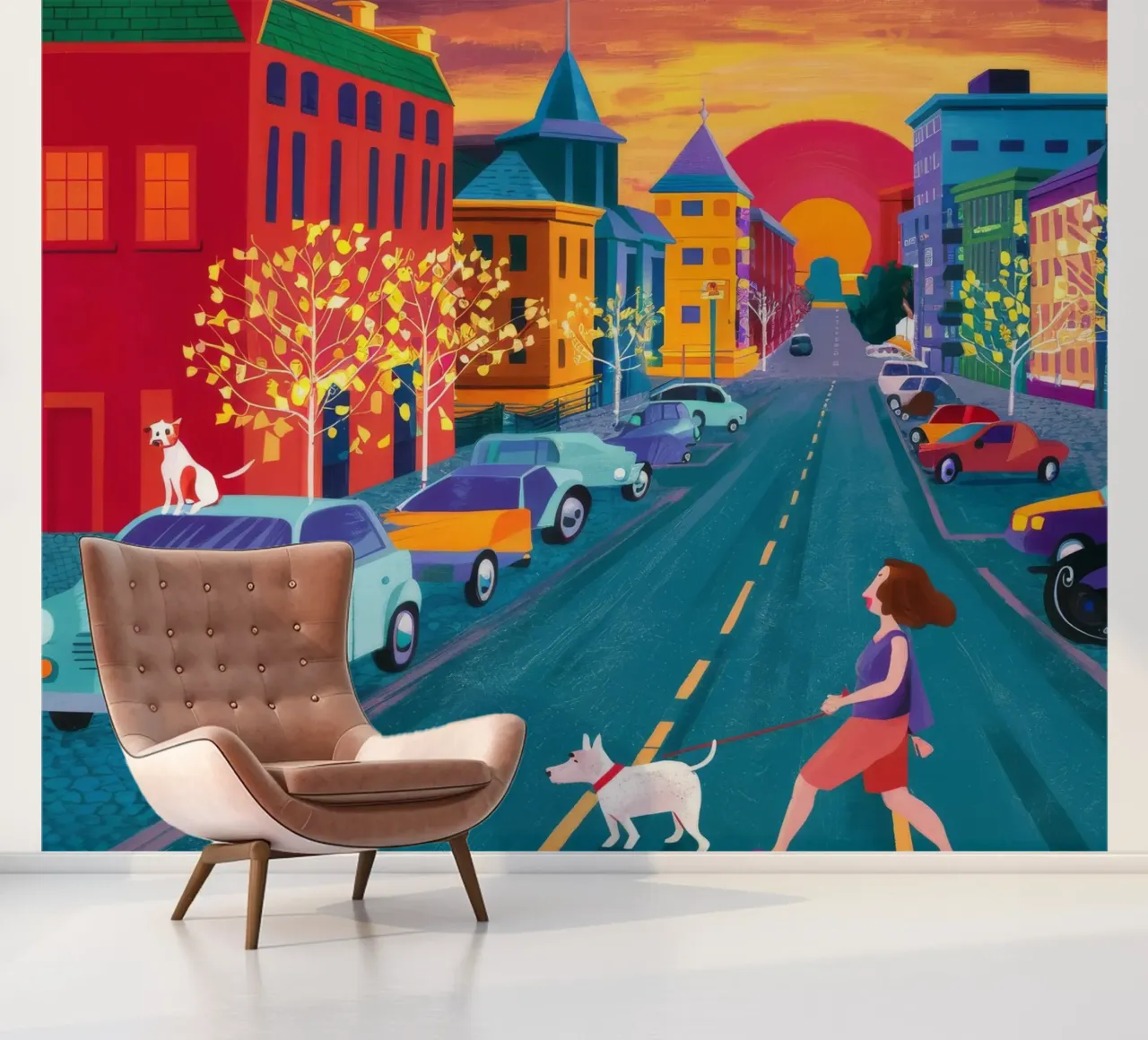 Autumn in the City photo wallpaper by Silk Palette