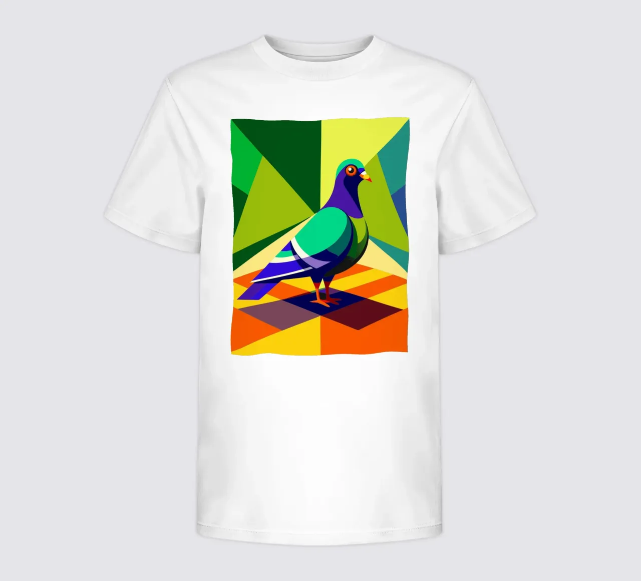 pigeon vector art drawing kids t-shirt by alghonee