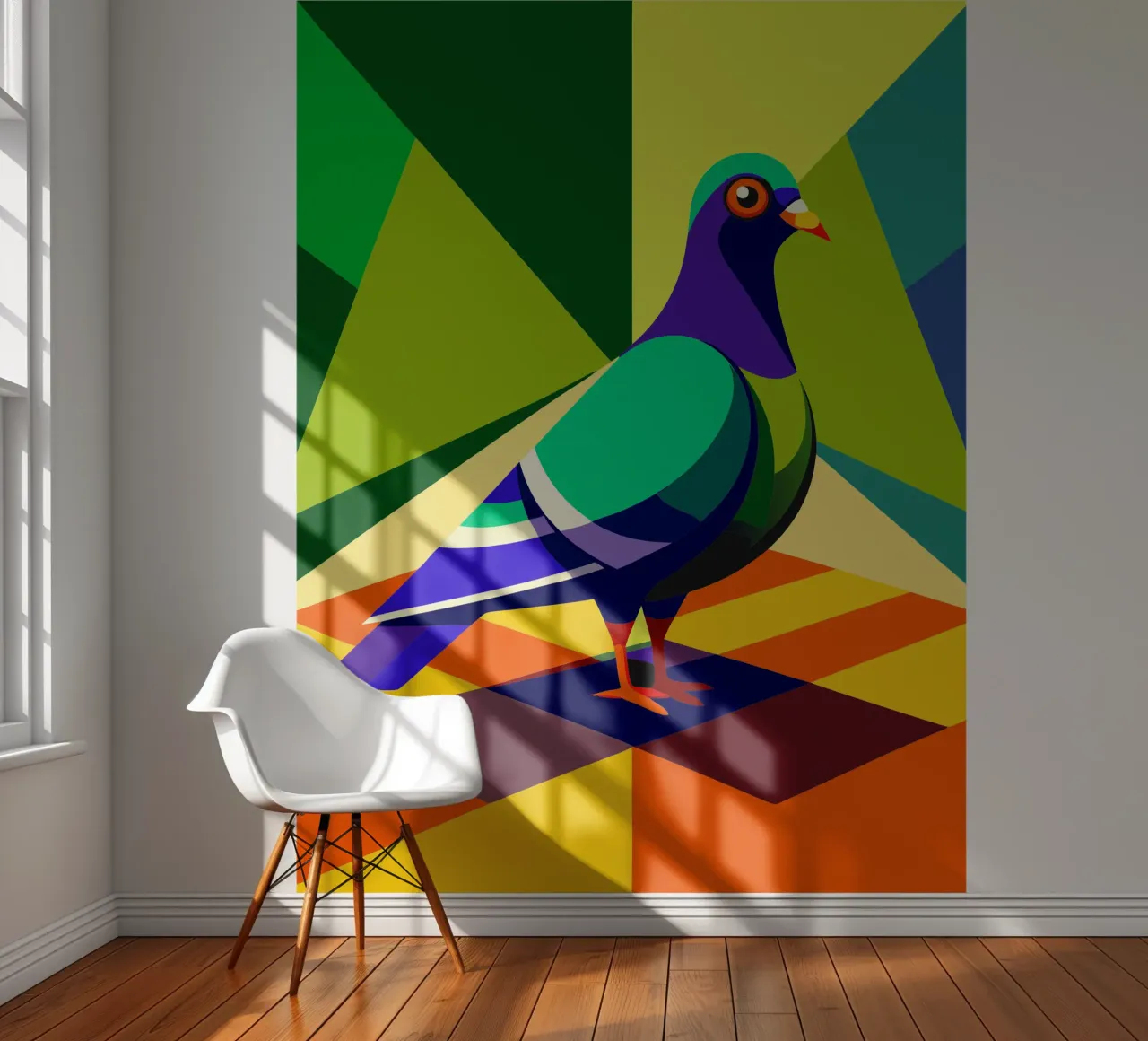 pigeon vector art drawing photo wallpaper by alghonee