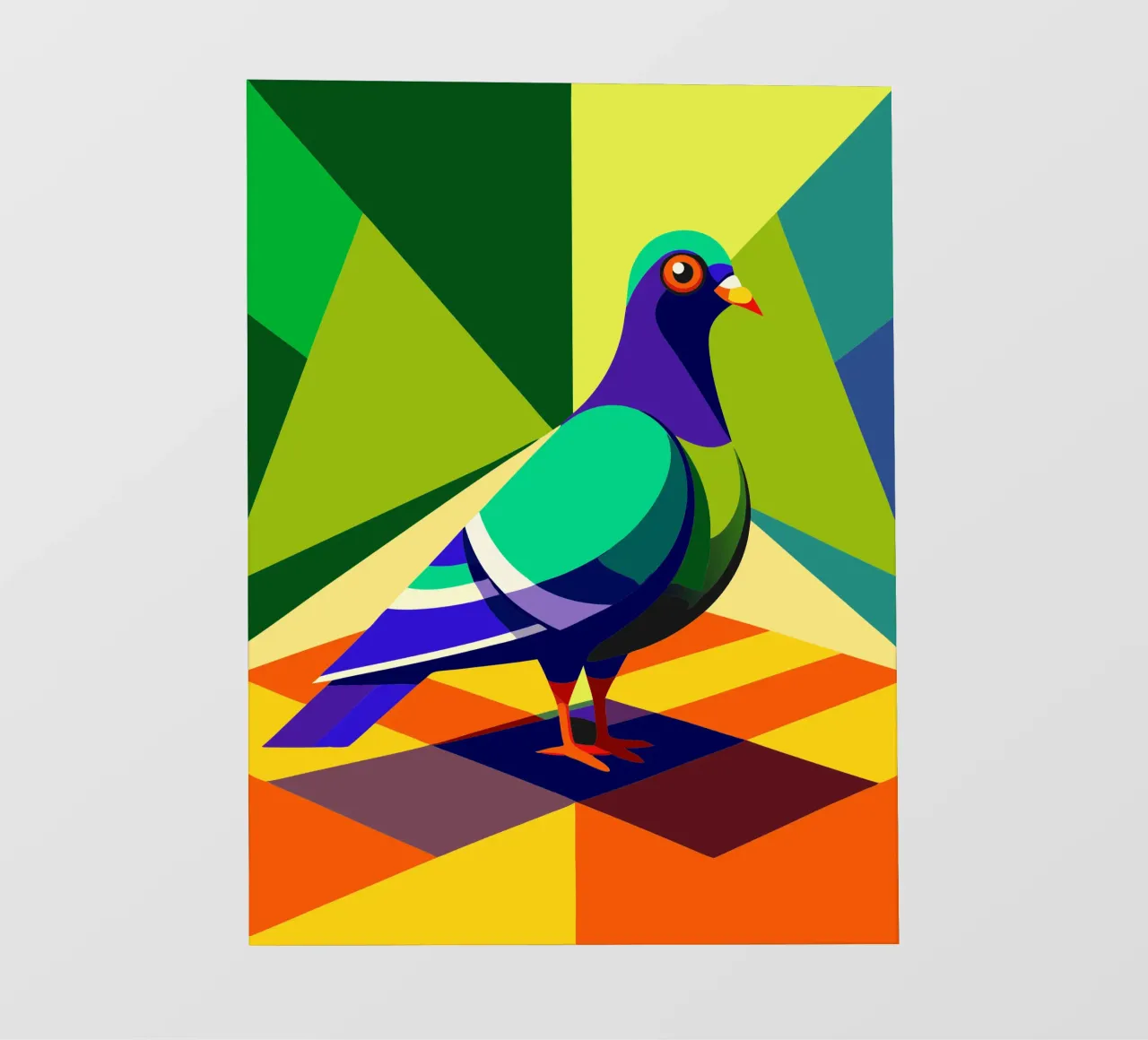 pigeon vector art drawing photo wallpaper by alghonee