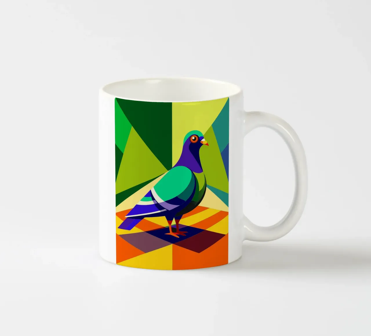 duif vector kunst tekening keramische mok van alghonee