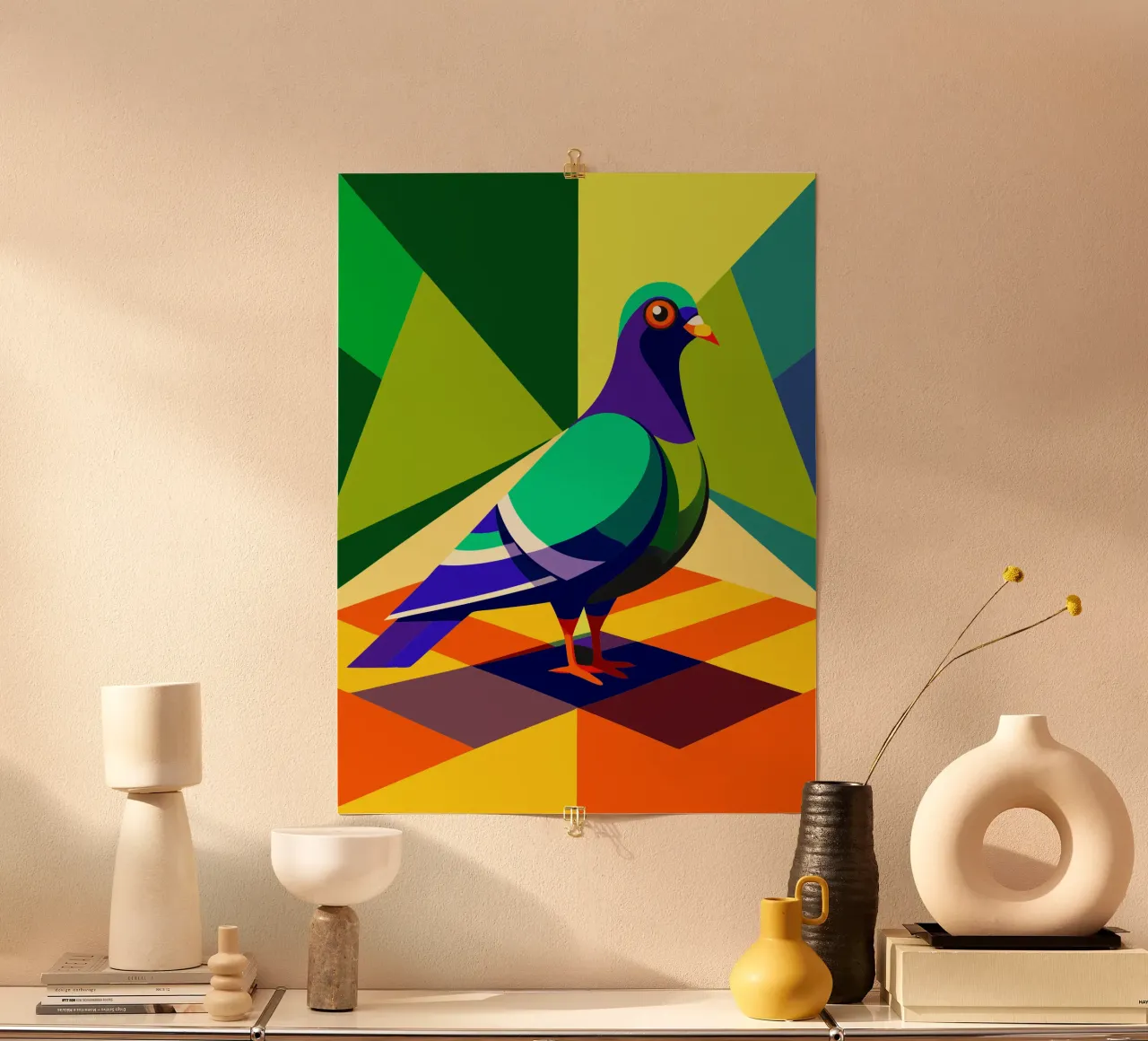 duif vector kunst tekening poster van alghonee