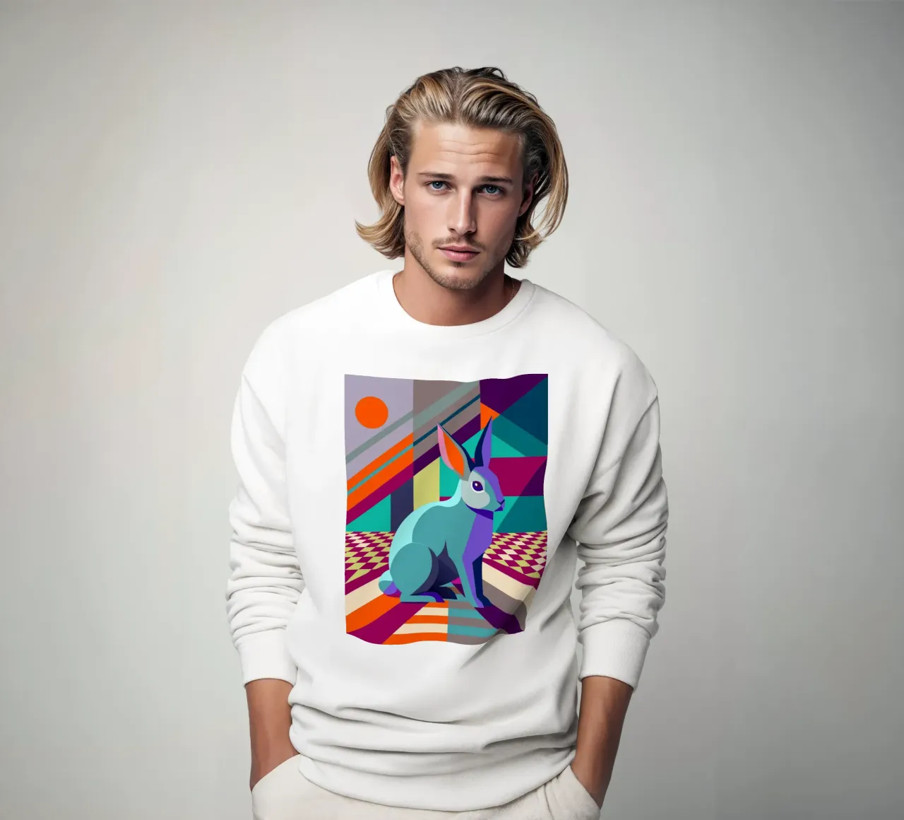 conejo dibujo vectorial sudadera de alghonee