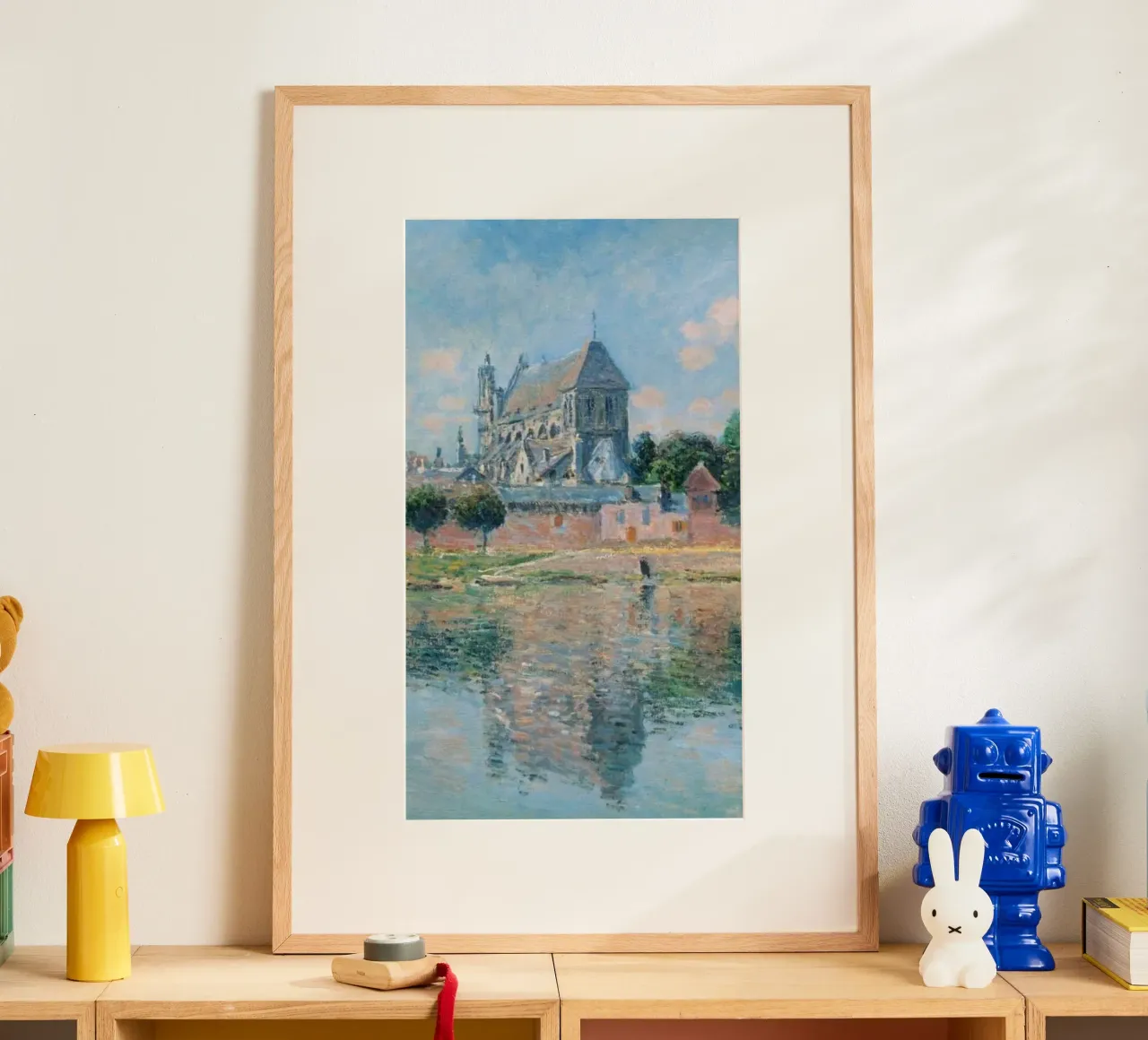 Blick auf die Kirche am Fluss Poster von SMG Store