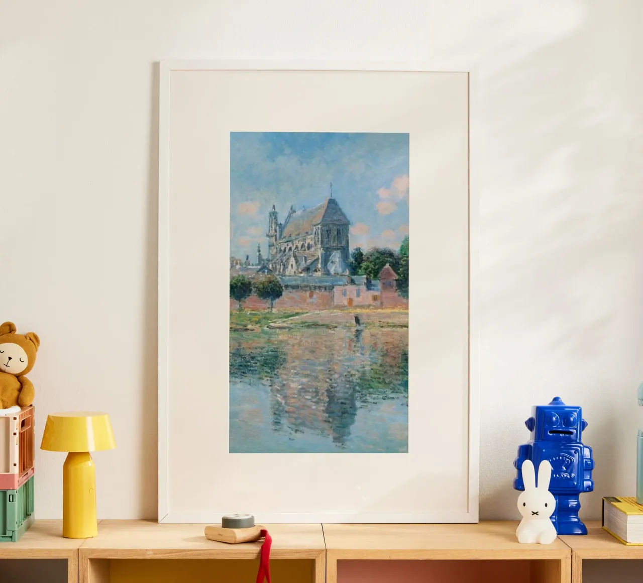 Blick auf die Kirche am Fluss Poster von SMG Store