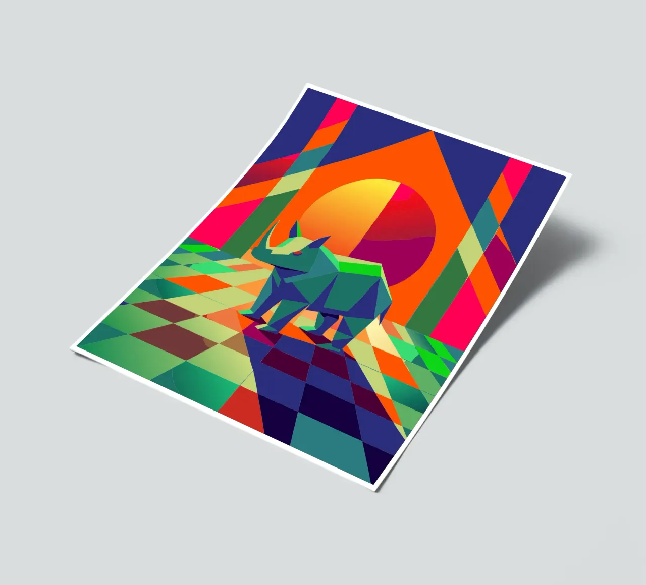 nashorn vektor kunst zeichnung Stickerbogen von alghonee