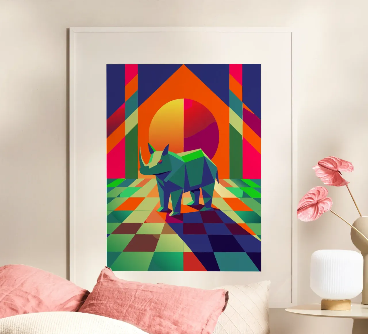 neushoorn vector kunst tekening hahnemühle van alghonee