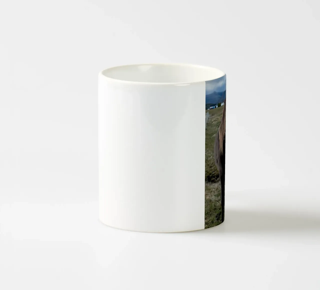 black mountains horse ceramic mug by Horsire